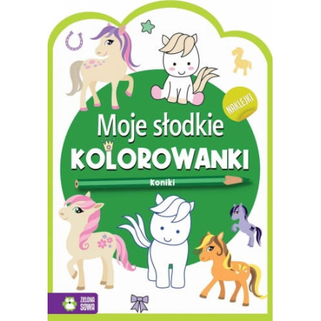 Malowanka ZIELONA SOWA Koniki + naklejki 516084