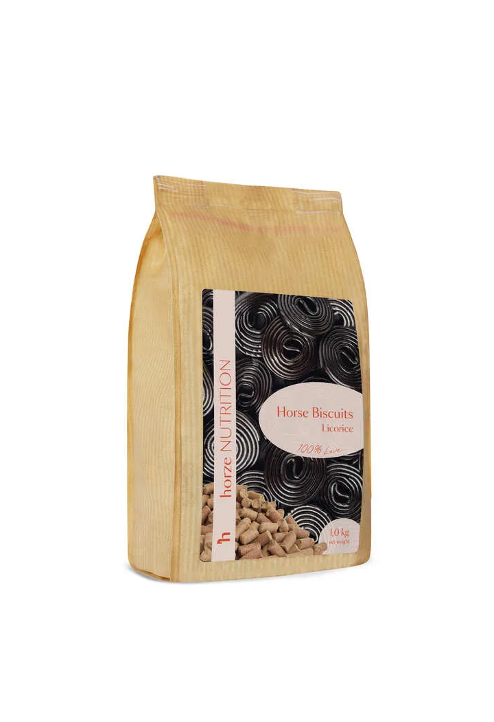 Léčení pro koně HORZE Biscuits lékořice 1kg