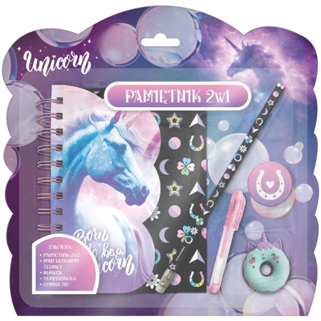 Deník DERFORM Unicorn 2w1 plus příslušenství