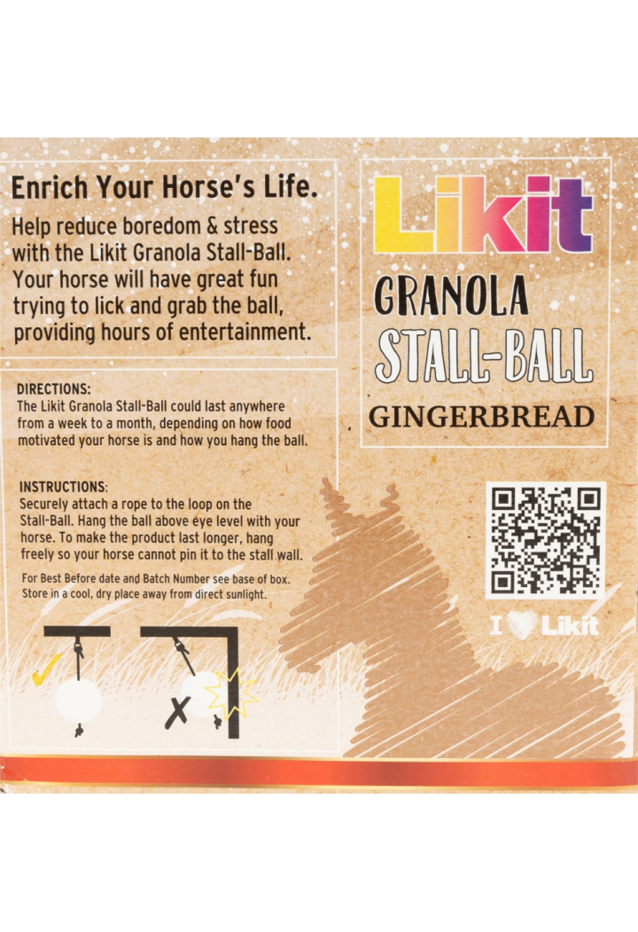 Leckstein LIKIT Granola Stall Ball Ingwer. br 1,6kg