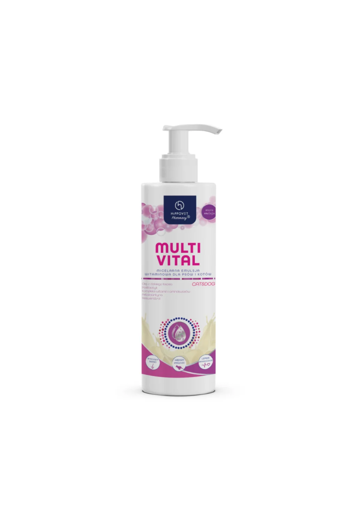 HIPPOVETPharmacy MultiVital caine si pisica 250ml emulsie