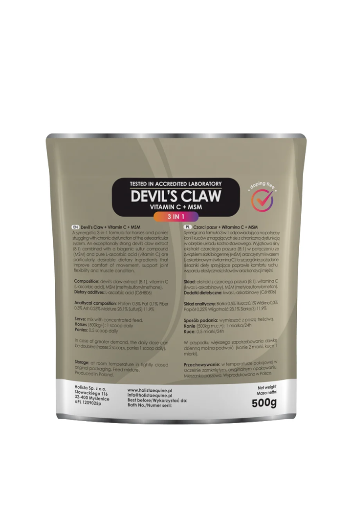 Supplement Devils Claw 3 in 1 HOLISTA 1000g