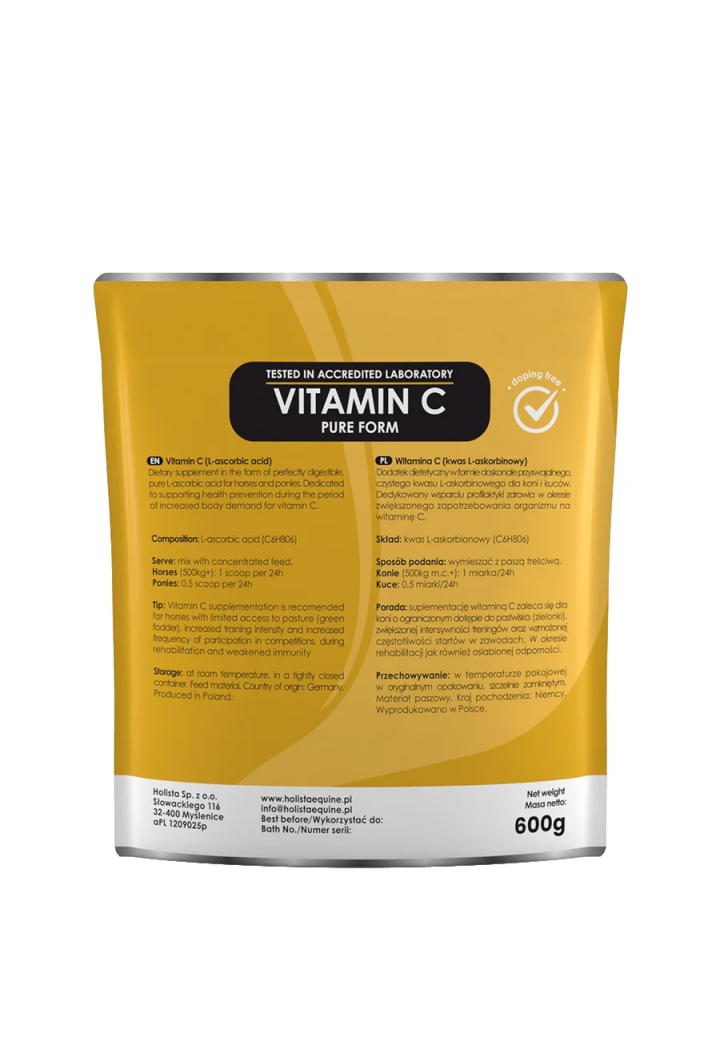 HOLISTA Vitamin C Pure 600g Supplement