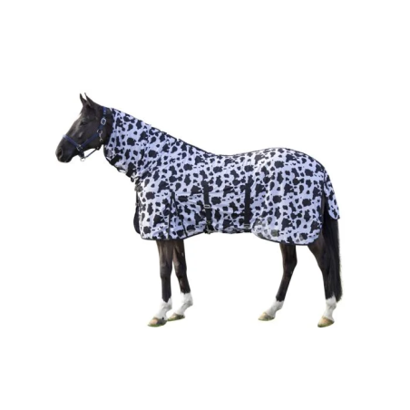 Horse rug net hood HKM Cow