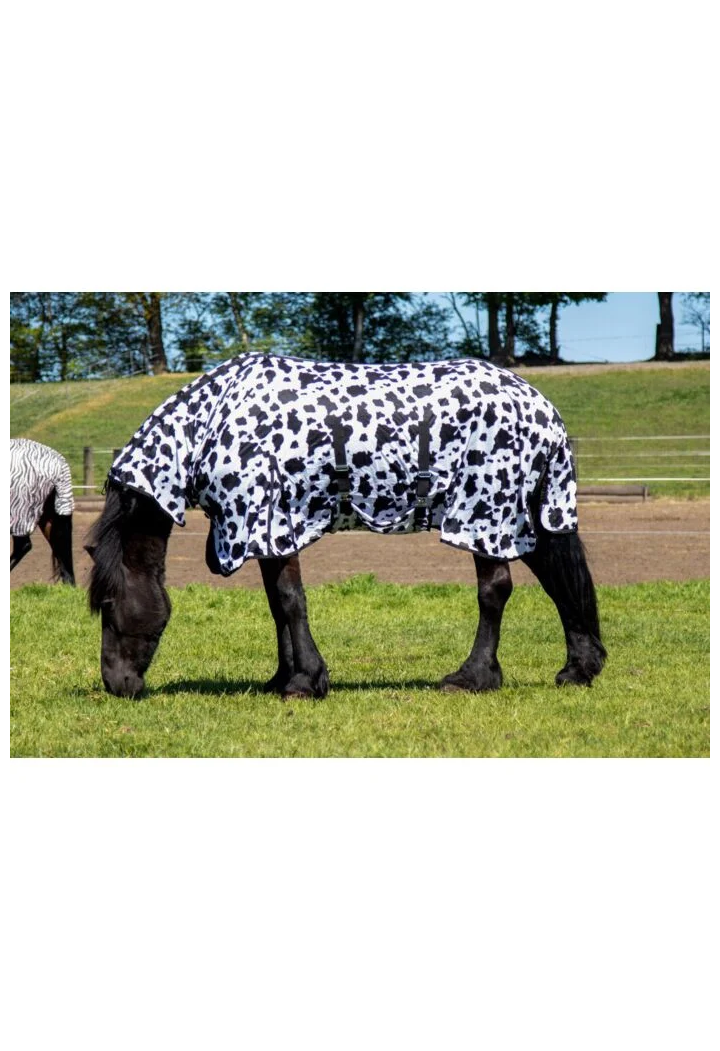 Pferdedecke Netzhaube HKM Cow