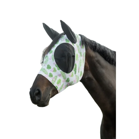 Fly mask HKM Elastic Flamingo