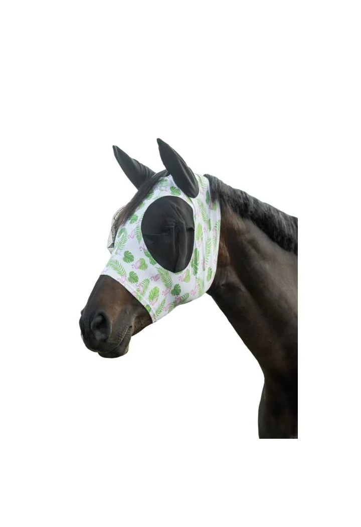 Maschera antimosche HKM Elastic Flamingo