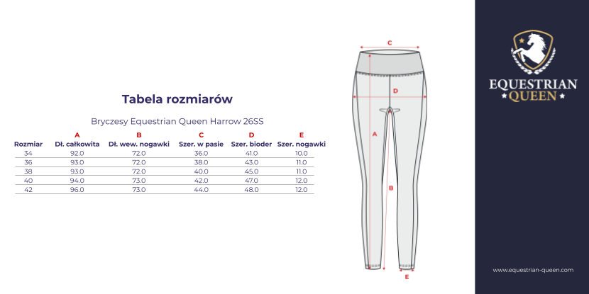 Pantaloni da equitazione EQUESTRIAN QUEEN Harrow donne 26SS