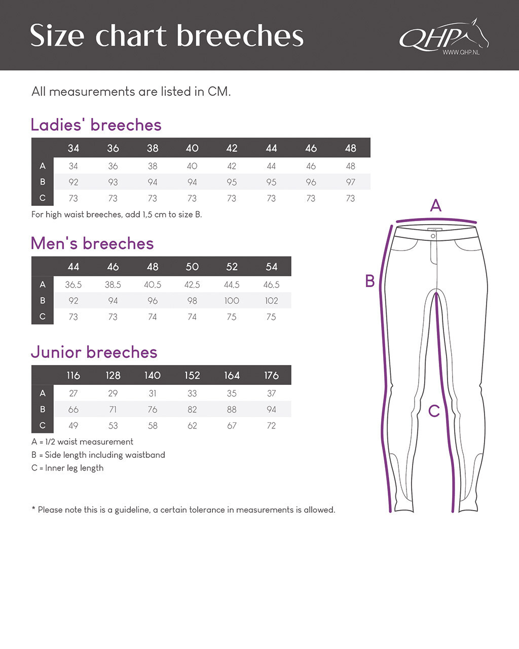 Youth leggings QHP Eden FullGrip