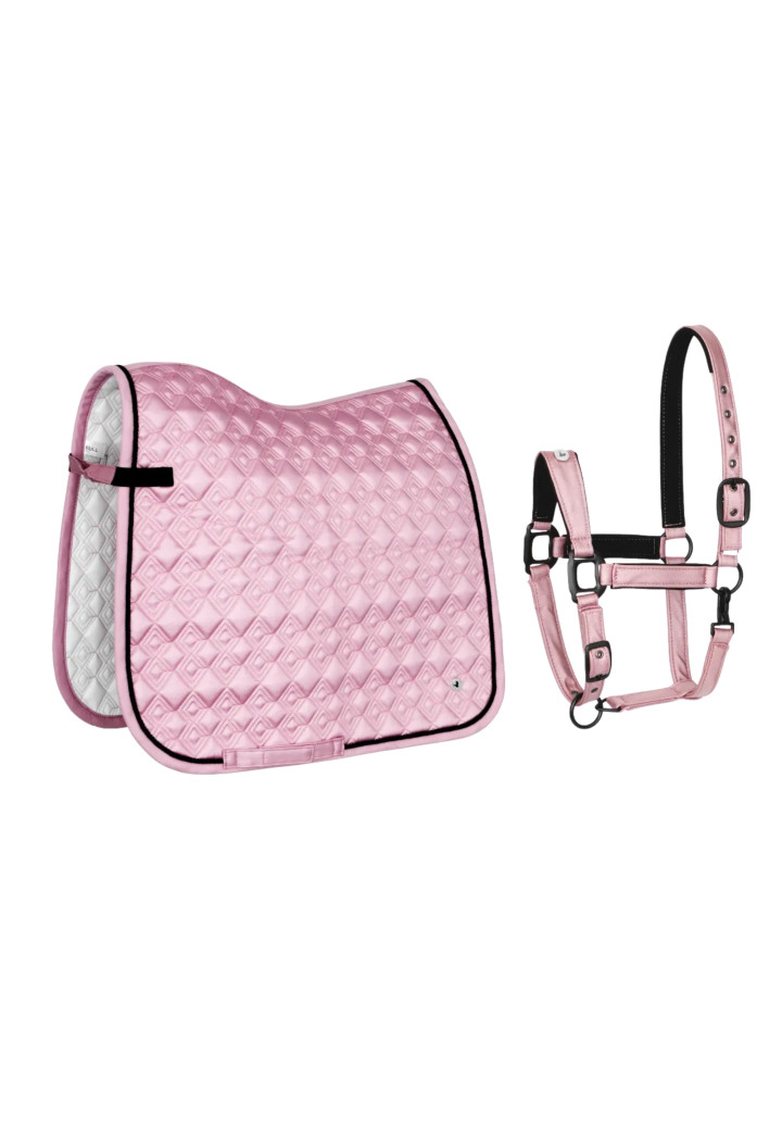 Podsedlová dečka (DR) + Ohlávka (PONY) EQ Stuttgart- podorvy pink