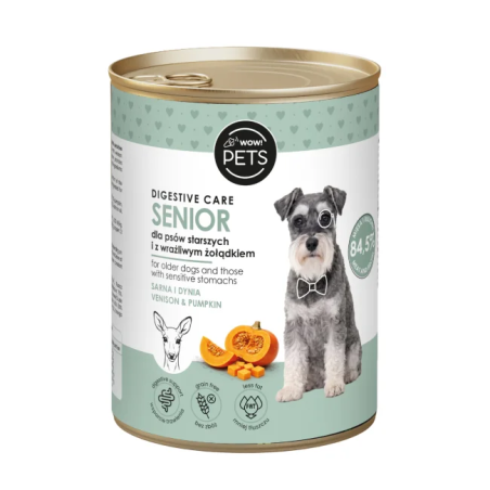 Karma WOW!PETS Dla Psów Senior Sarna & Dynia 400g
