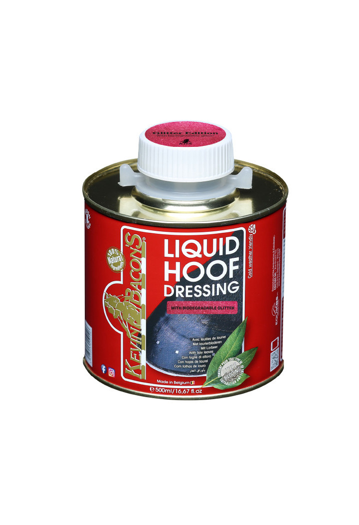 Hoof oil KEVIN BACON'S Liquid Hoof pink with 500ml glitter