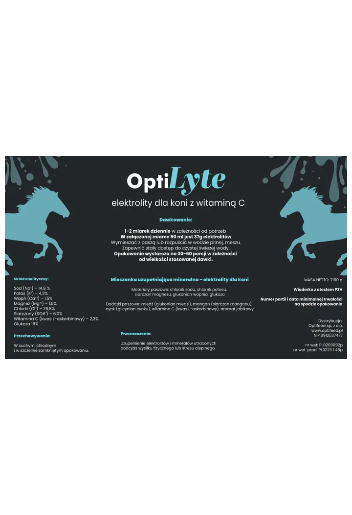 Elektrolyte OPTI-FEED Optilyte +Vitamin C Pulver 2190g