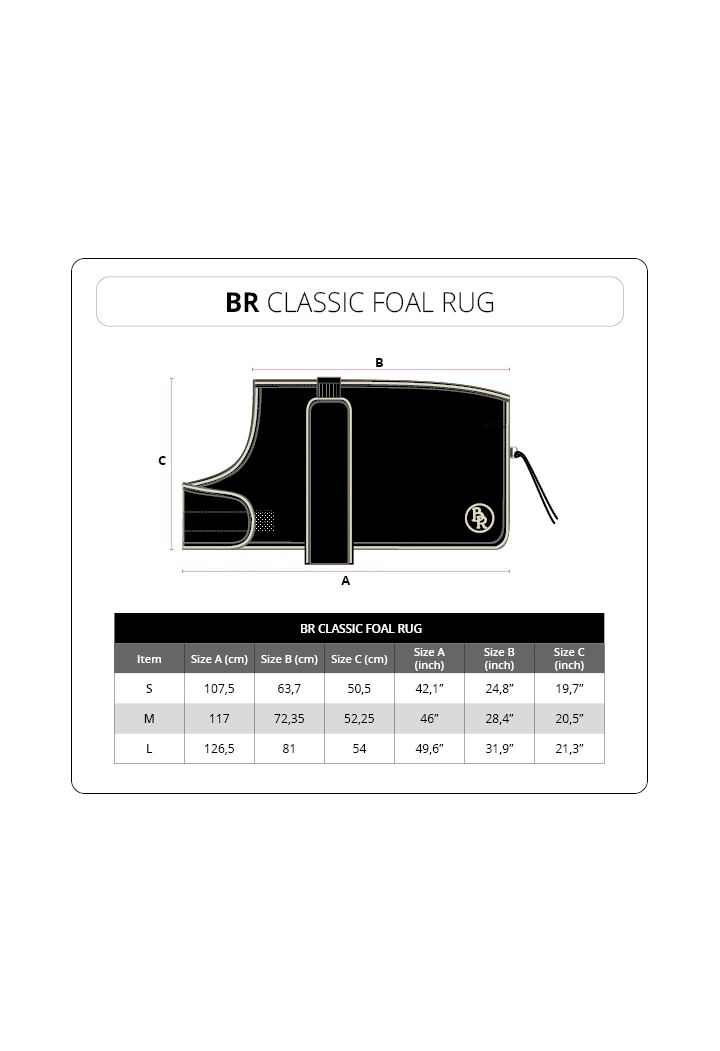 Pătură pentru cai mânz BR Foal Rug Classic 1200D 50g 26AW