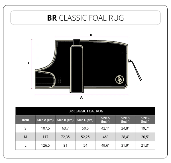 Coperta per cavalli foal BR Foal Rug Classic 1200D 50g 26AW