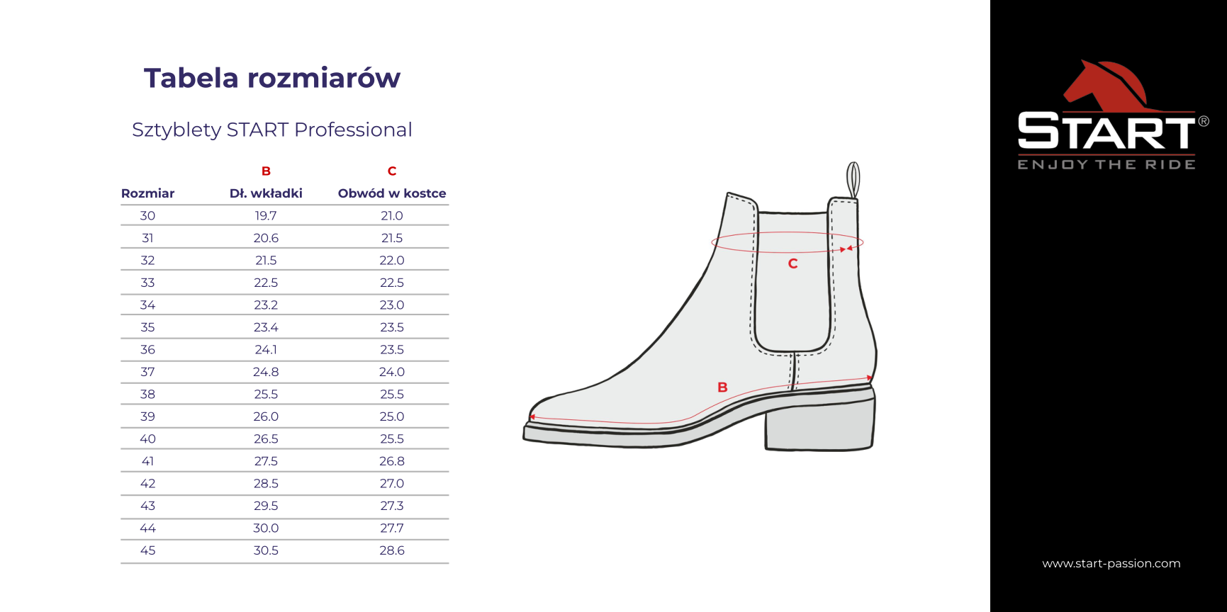 Stivaletti da equitazione START Professional