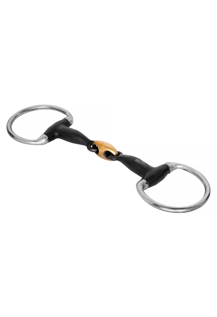 Zăbală cu inele fixe START Black Iron Double articulată cu conector de cupru