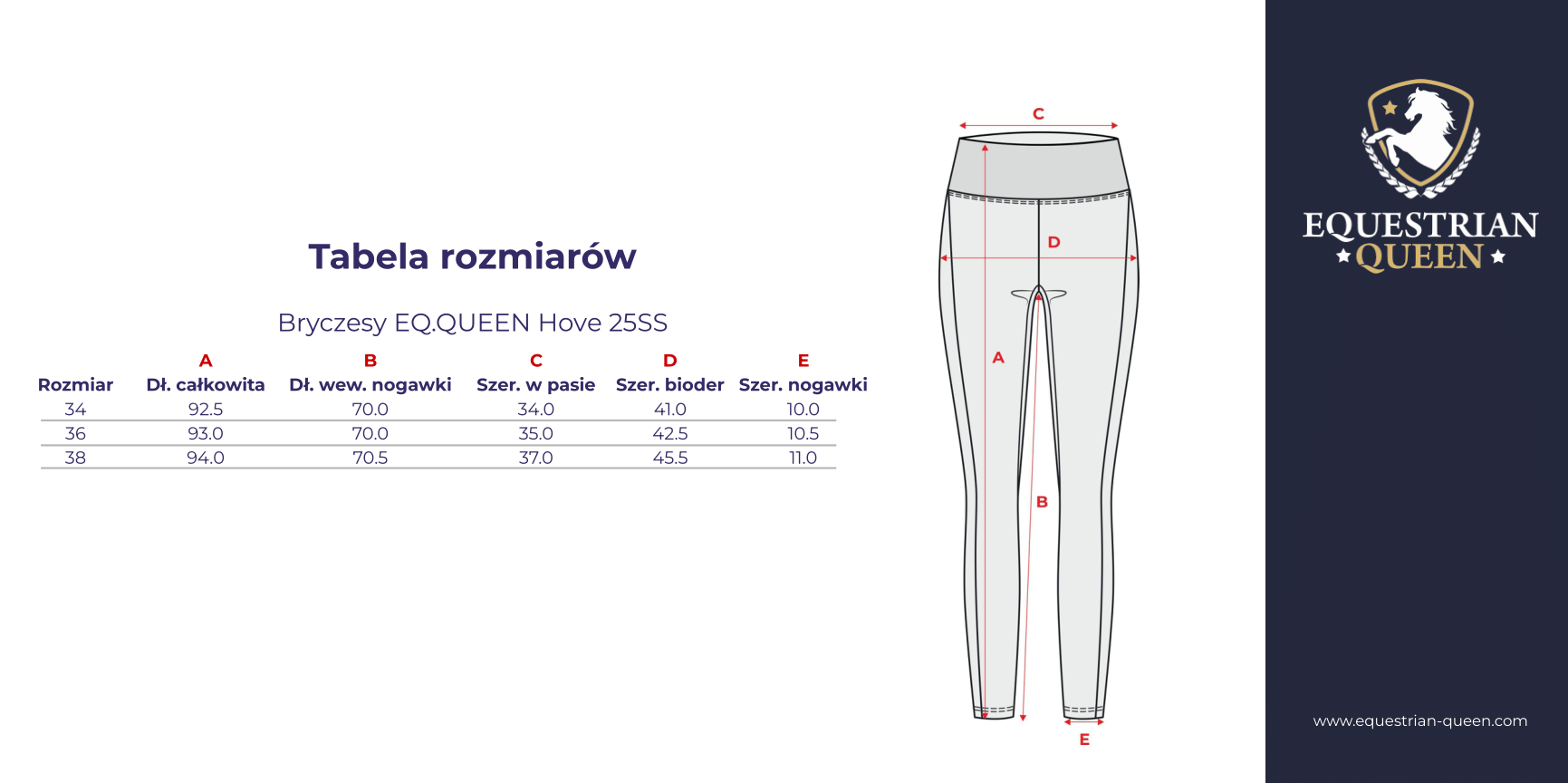 Reithose EQ.QUEEN Hove weibliche 25SS