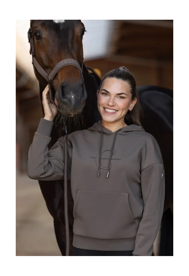 COVALLIERO 26AW Frauen-Känguru-Sweatshirt