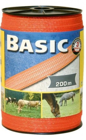 Taśma ogrodzeniowa CORRAL Basic 200m/40mm orange