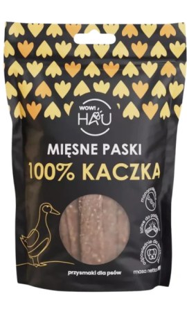 Smaczki dla psa WOW!PETS Paski Kaczka 120g