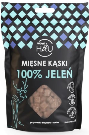 Smaczki dla psa WOW!PETS Kąski Jeleń 120g